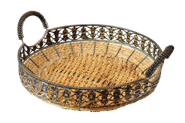 Beautiful wicker basket — Stock Photo, Image