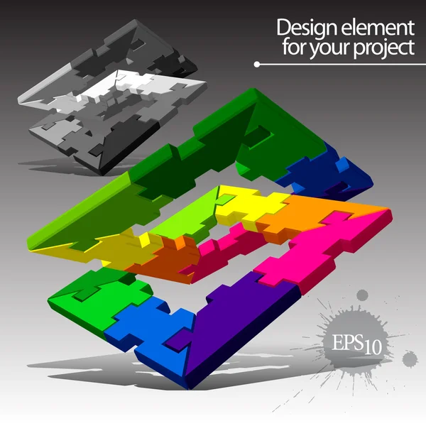 Elemento puzzle — Vetor de Stock