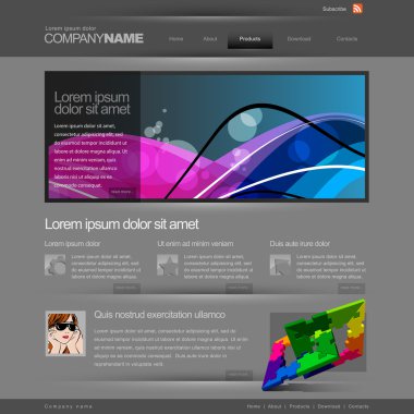 gri Web sitesi şablonu 960 grid.