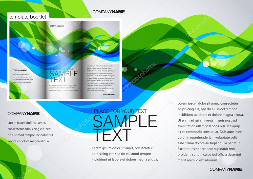 Colorful template for brochure