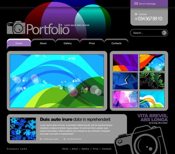 Grigio Sito web Template 960 Griglia . — Vettoriale Stock