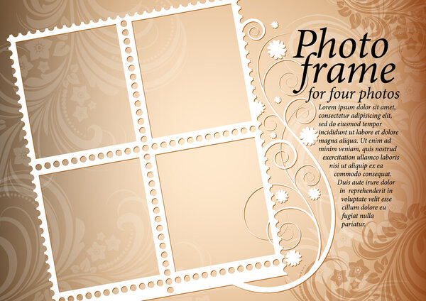 Векторная рамка на абстрактном фоне
