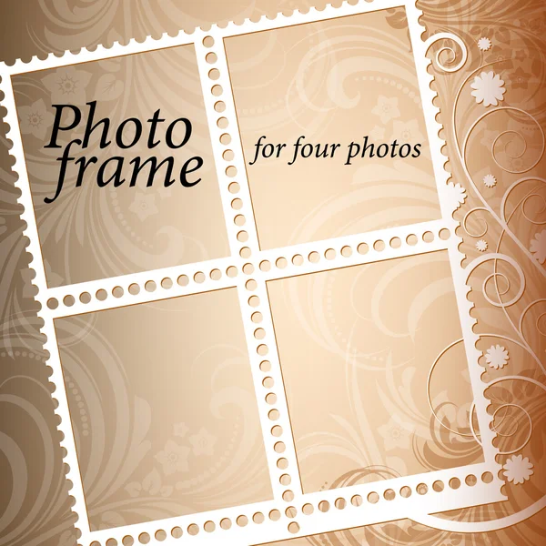 Vector photo frame on an abstract background — Stock Vector