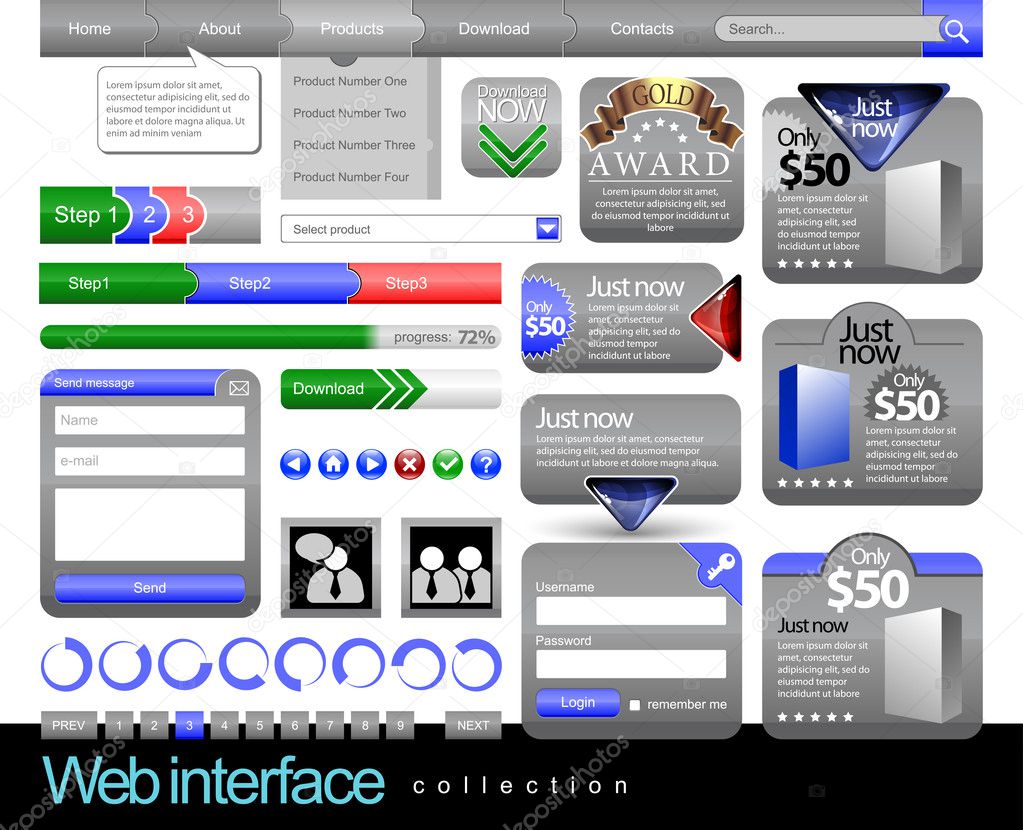 Web Design Element Frame Template