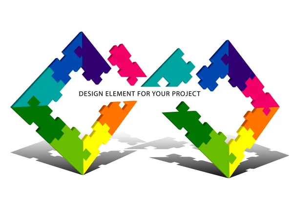 Elemento abstracto del rompecabezas para tus proyectos de diseño — Archivo Imágenes Vectoriales