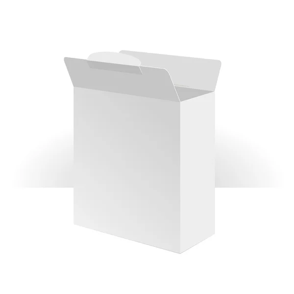 Pacote de software Caixa em branco Caixa aberta — Vetor de Stock