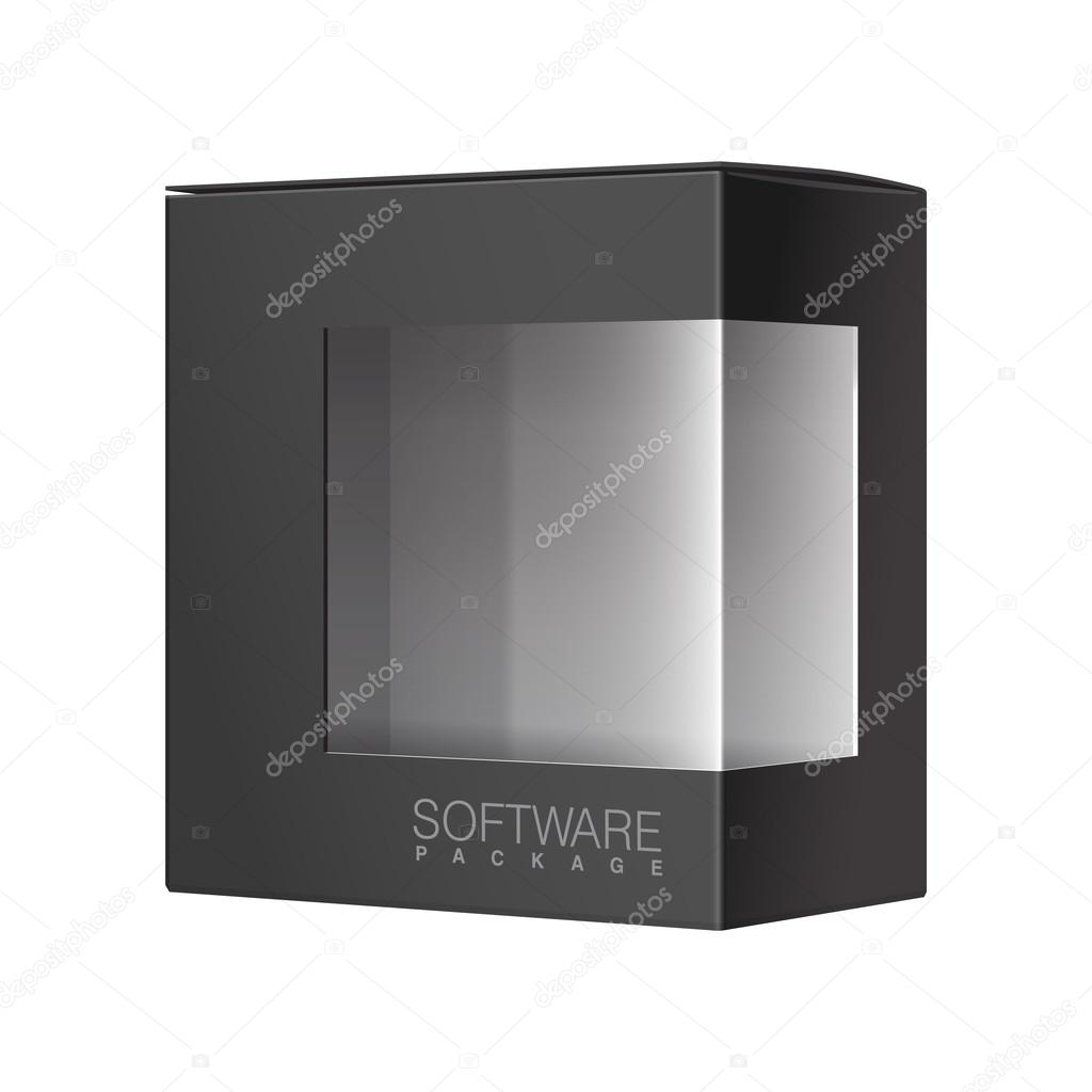 Package Box with a transparent plastic window