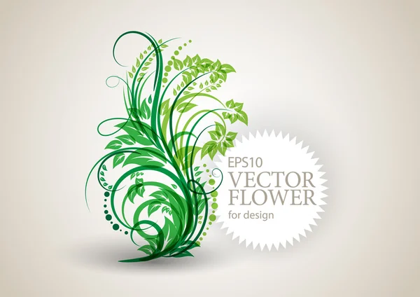 Abstract floral design element — Stock Vector