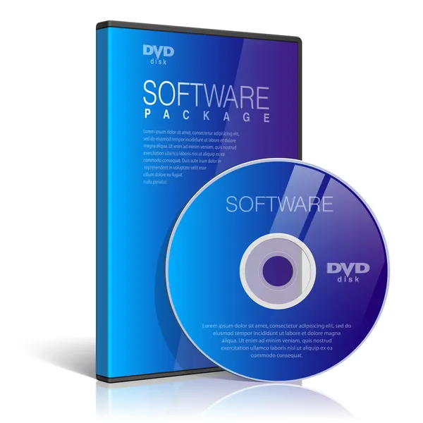 Realistischer Fall für DVD oder CD — Stockvektor