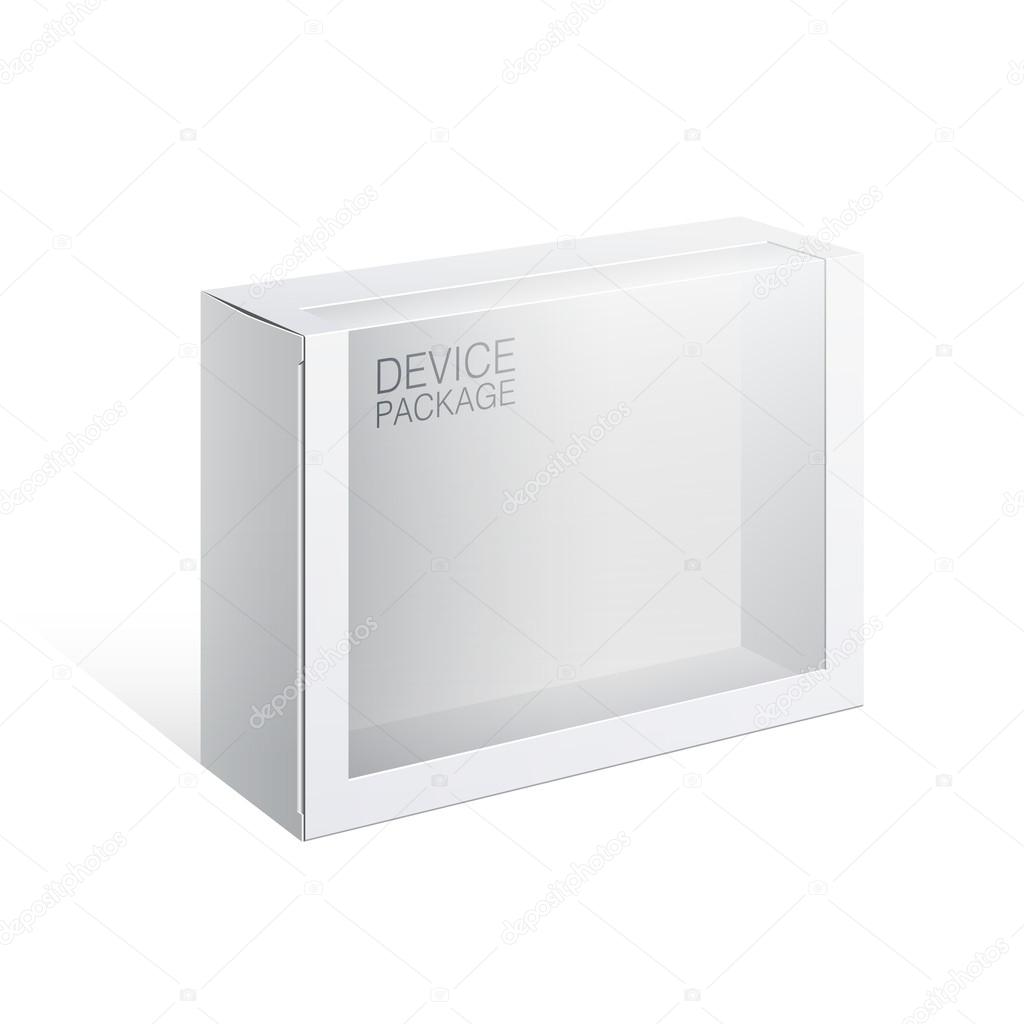 Package Box with a transparent plastic window