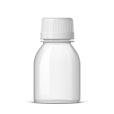 Gerçekçi plastik şişe. Şablonu alay. Vektör çizim