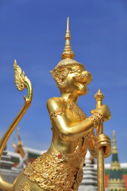 Bangkok Tayland - jan 03: wat pra kaew (h altın heykeli