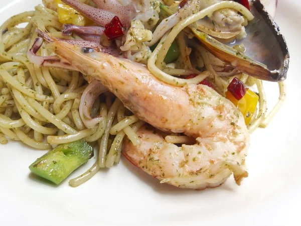 Spaghetti seafood — Stock Photo, Image