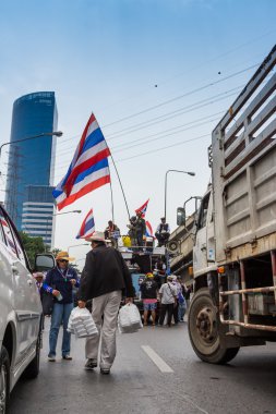 Bangkok - Şubat 20: Başbakan protestocular sh önüne çıkarılacak