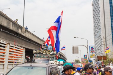 Bangkok - Şubat 20: Başbakan protestocular sh önüne çıkarılacak
