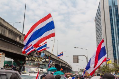 Bangkok - Şubat 20: Başbakan protestocular sh önüne çıkarılacak