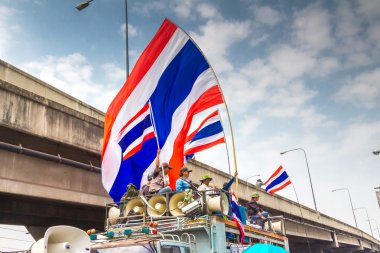 Bangkok - Şubat 20: Başbakan protestocular sh önüne çıkarılacak