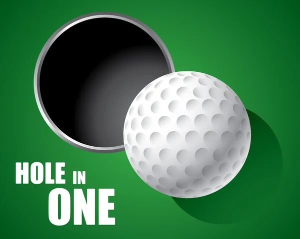 Golf topu deliğe vektör kenarında