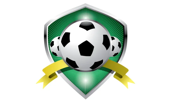 Fútbol fútbol insignia vector — Vector de stock