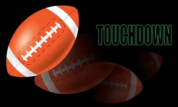 American Football Touchdown-Vektor — Stockvektor