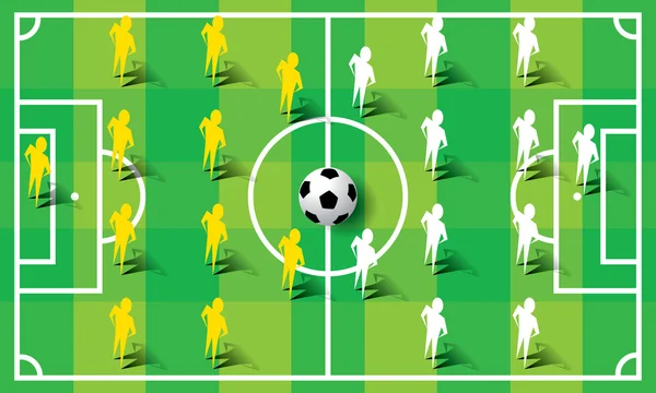 Fútbol fútbol formación vector — Vector de stock