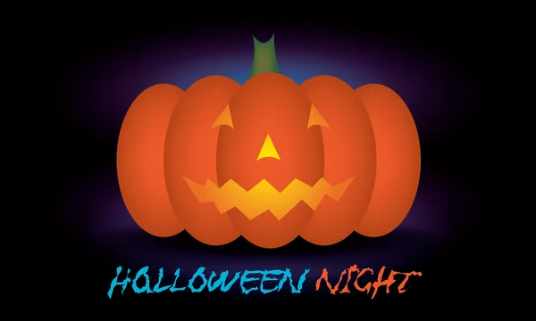 Noche de Halloween vector de calabaza — Archivo Imágenes Vectoriales