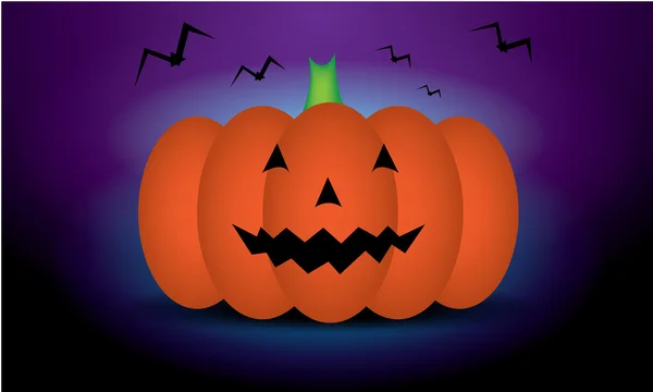 Halloween Night pumpkin vector — Stock Vector