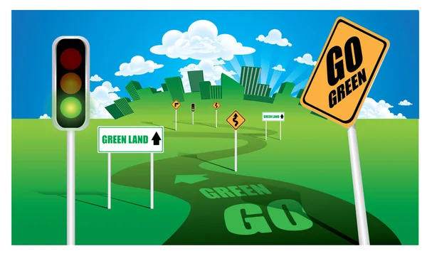 Вектор концепции Go Green — стоковый вектор