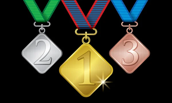 Ganador Medallas vector — Archivo Imágenes Vectoriales