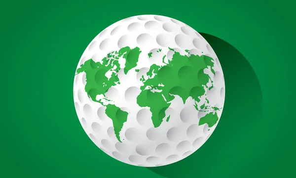 Illustration of world golf ball vector — Stock Vector