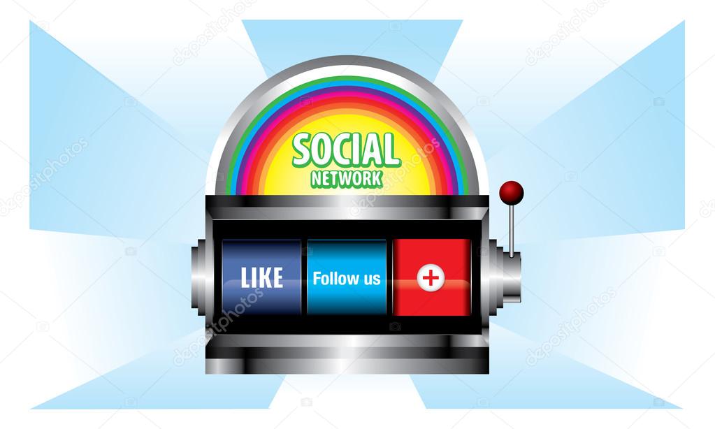 Social network concept vector