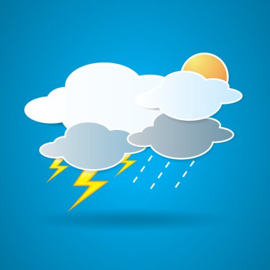 bulutlar, hava simgesi tasarım topluluğu.