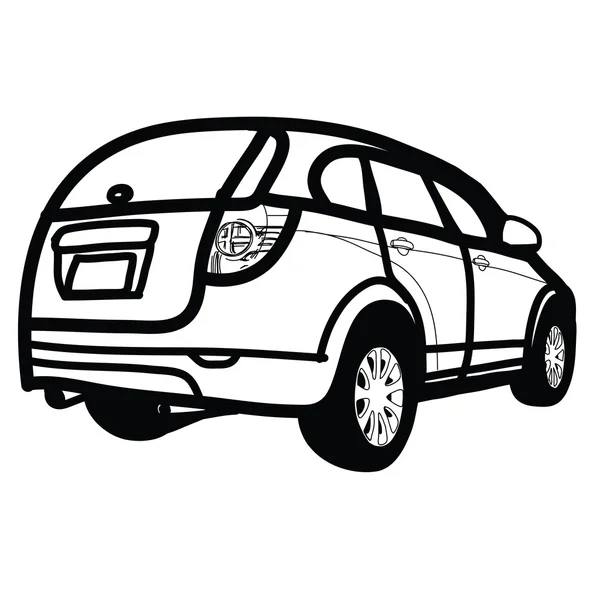Car SUV - Hand drawn — Stock Vector
