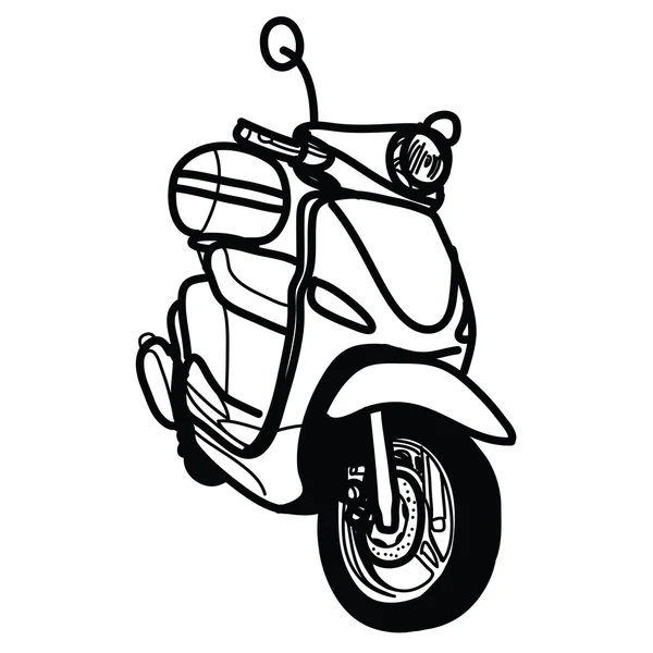 Scooter - dessiné à la main — Image vectorielle