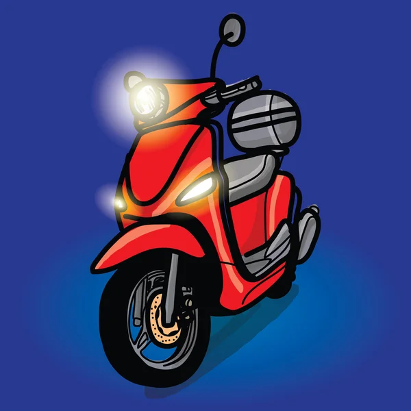 Scooter - dessiné à la main — Image vectorielle