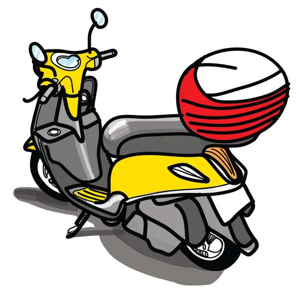 Scooter - Hand Drawn — Stock Vector