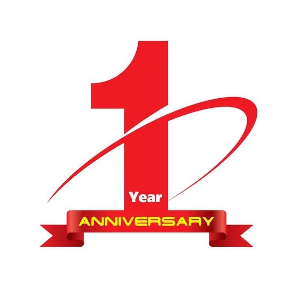 1 yıl yıldönümü yaratıcı kavramı vektör