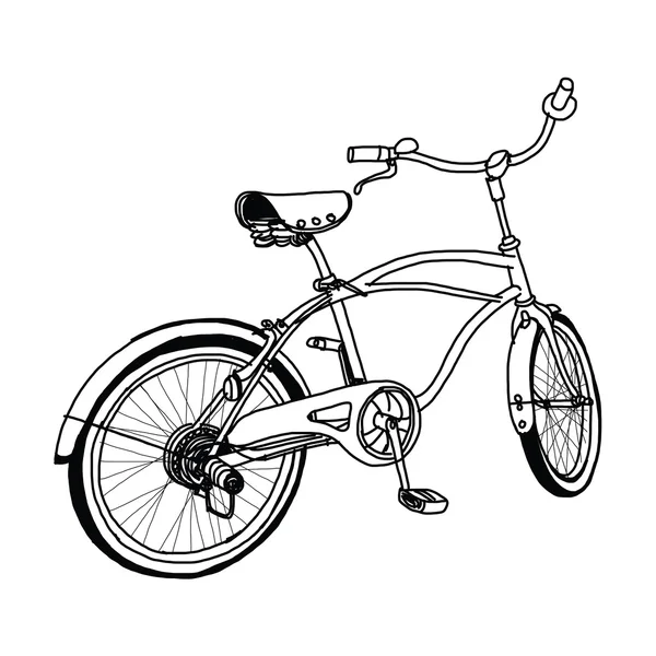 手描きの自転車 — ストックベクタ