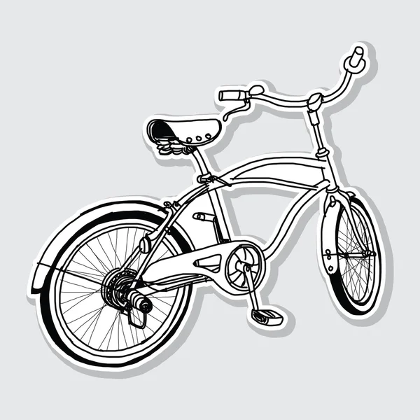 Bicyclette dessinée à la main — Image vectorielle