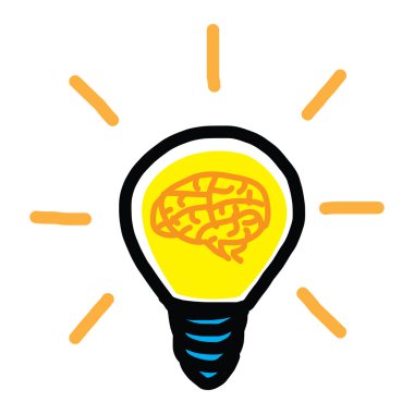 ampul beyin - elle çizilmiş