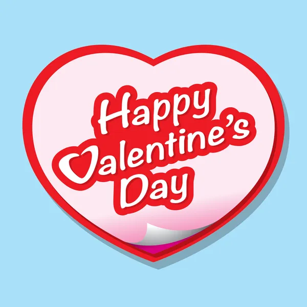 Happy valentine's day belettering wenskaart — Stockvector