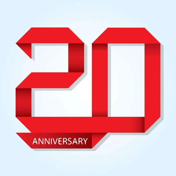 20 lat urodziny wektor — Wektor stockowy