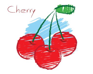 kiraz vektör çizimi