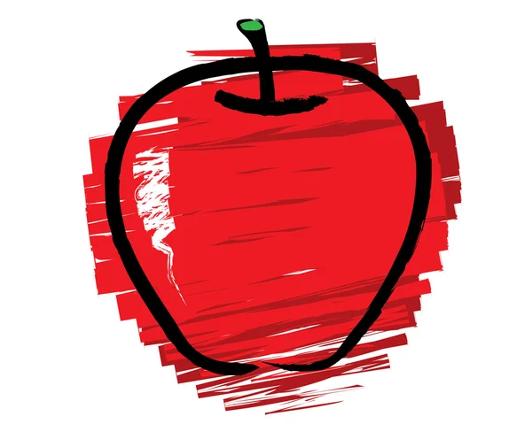 Bosquejo de una manzana — Vector de stock