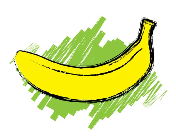 Croquis de banane ouverte — Image vectorielle