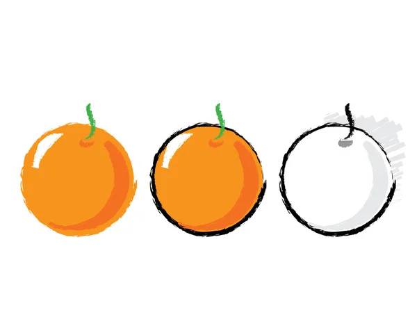 Schizzo di un'arancia — Vettoriale Stock