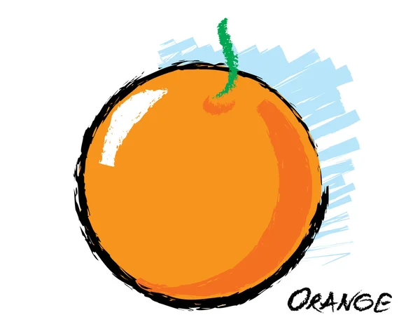 Bosquejo de una naranja — Vector de stock