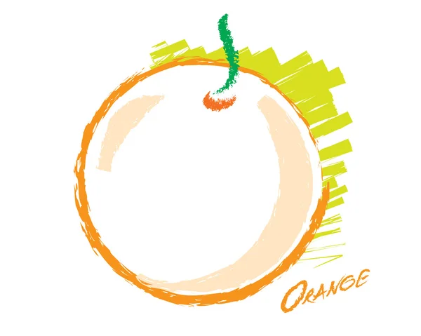 Skizze einer Orange — Stockvektor