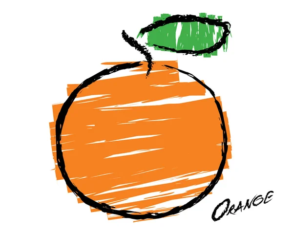 Esboço de uma laranja — Vetor de Stock