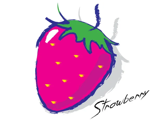 Croquis d'une fraise — Image vectorielle